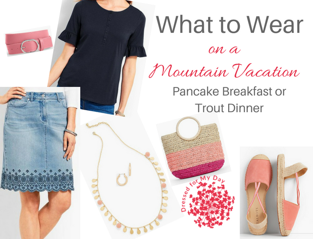 What to Wear Mountain Vacation Pancake Breakfast or Trout Dinner