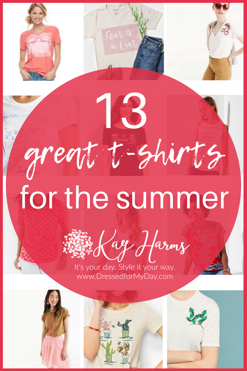 13 great t-shirts for the summer at Dressed for My Day