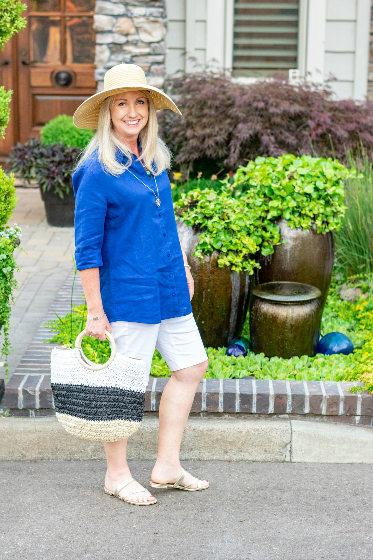 Summer Staples Linen and Straw Hat
