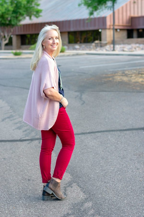 Dolman Short Sleeve Woven Cardigan