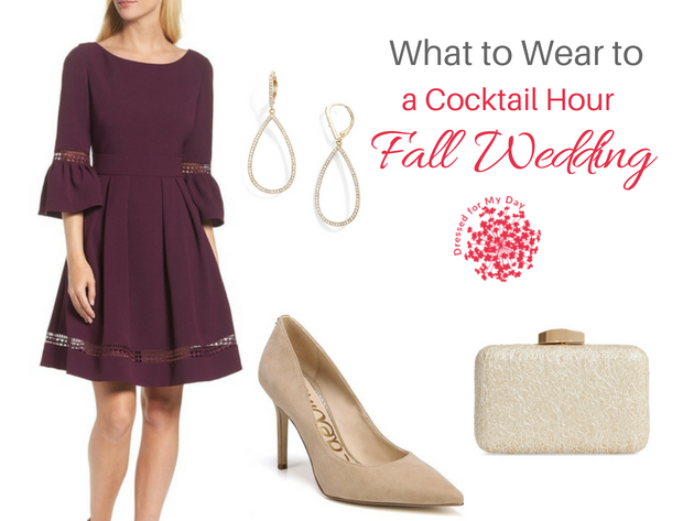 What to Wear to a Cocktail Hour Fall Wedding