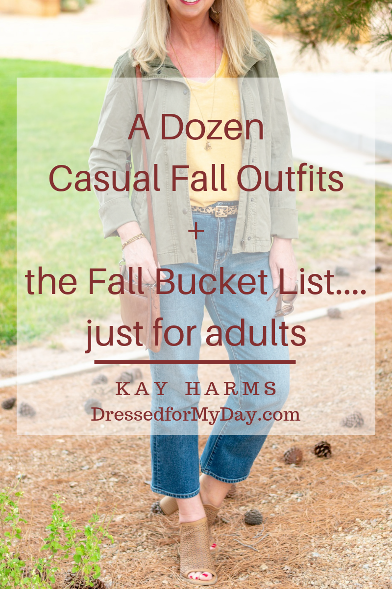 A Dozen Casual Fall Outfits+the Fall Bucket List....just for adults
