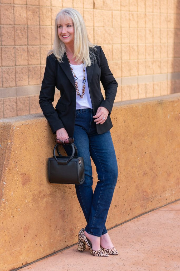 How to Style a Basic Black Blazer and T-Shirt
