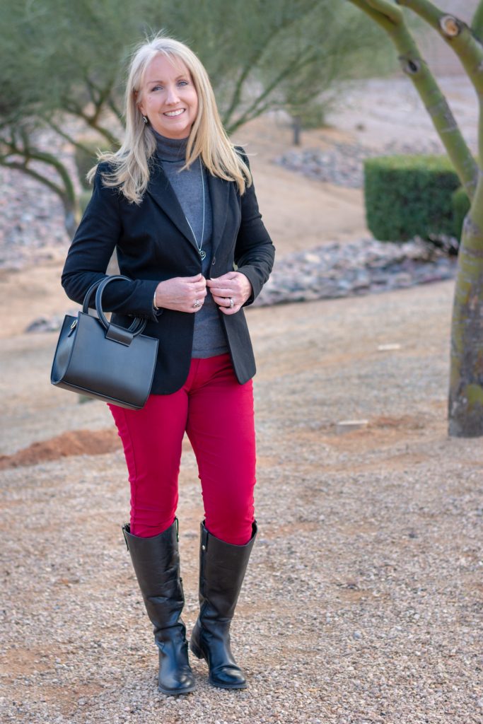 Black Blazer and Riding Boots 05