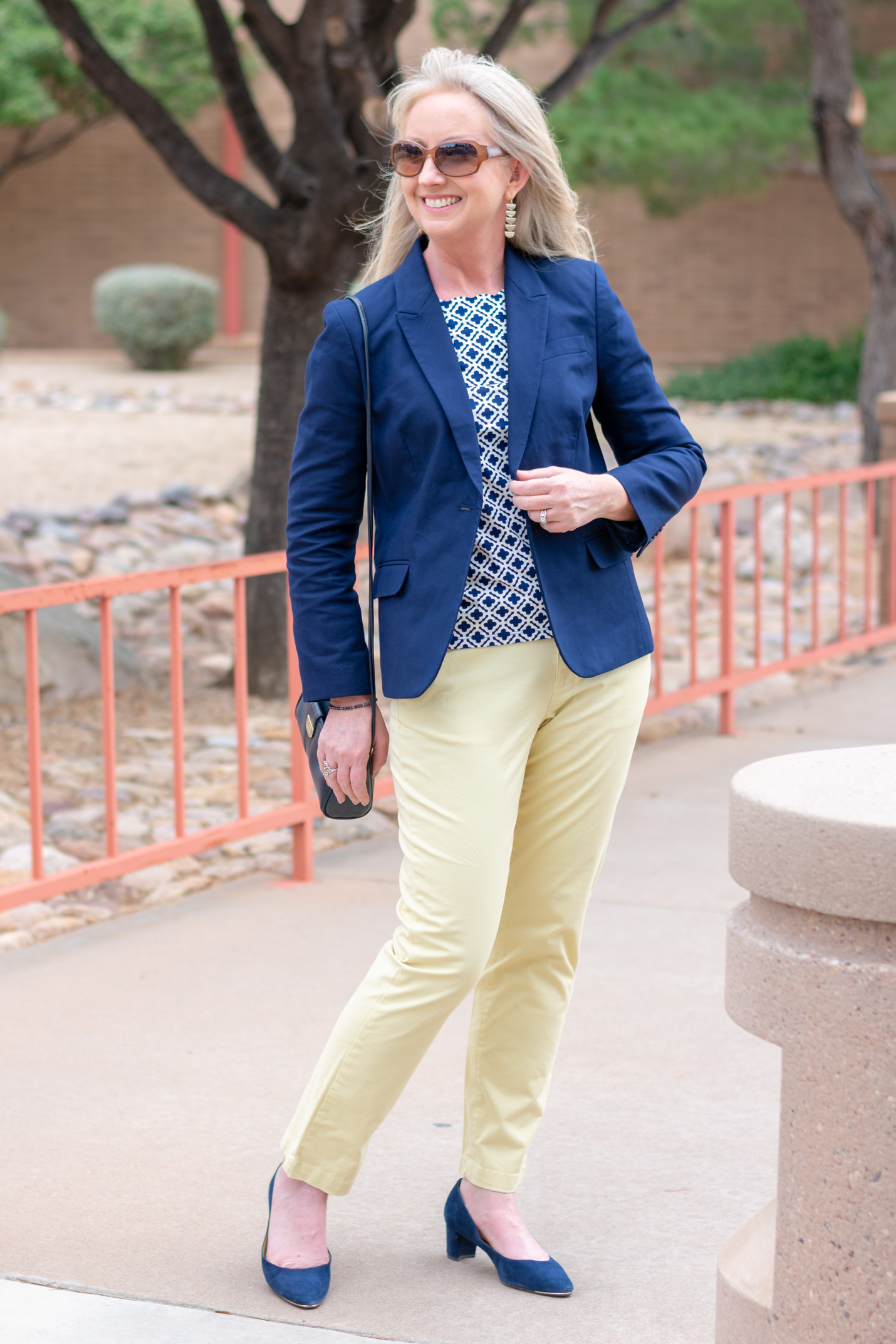 Yellow and Navy Combo for Spring
