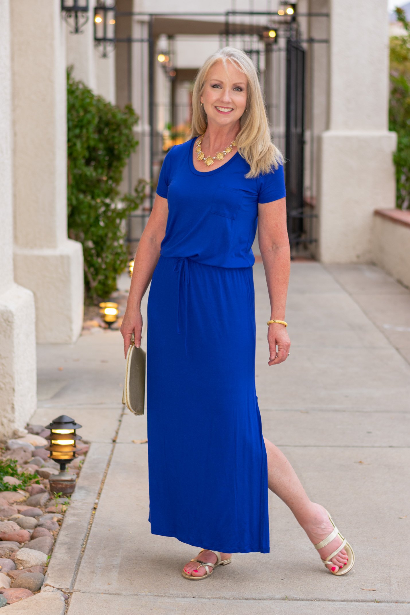 Princess Blue Maxi Dress for Date Night - Dressed for My Day