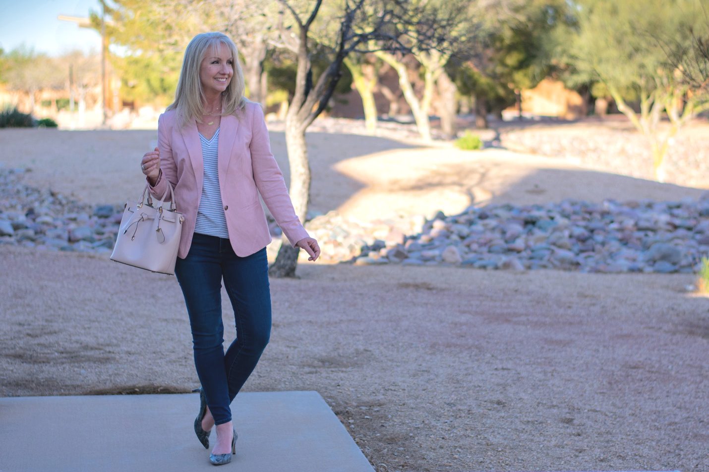 4 Ways to Style a Pink Linen Blazer