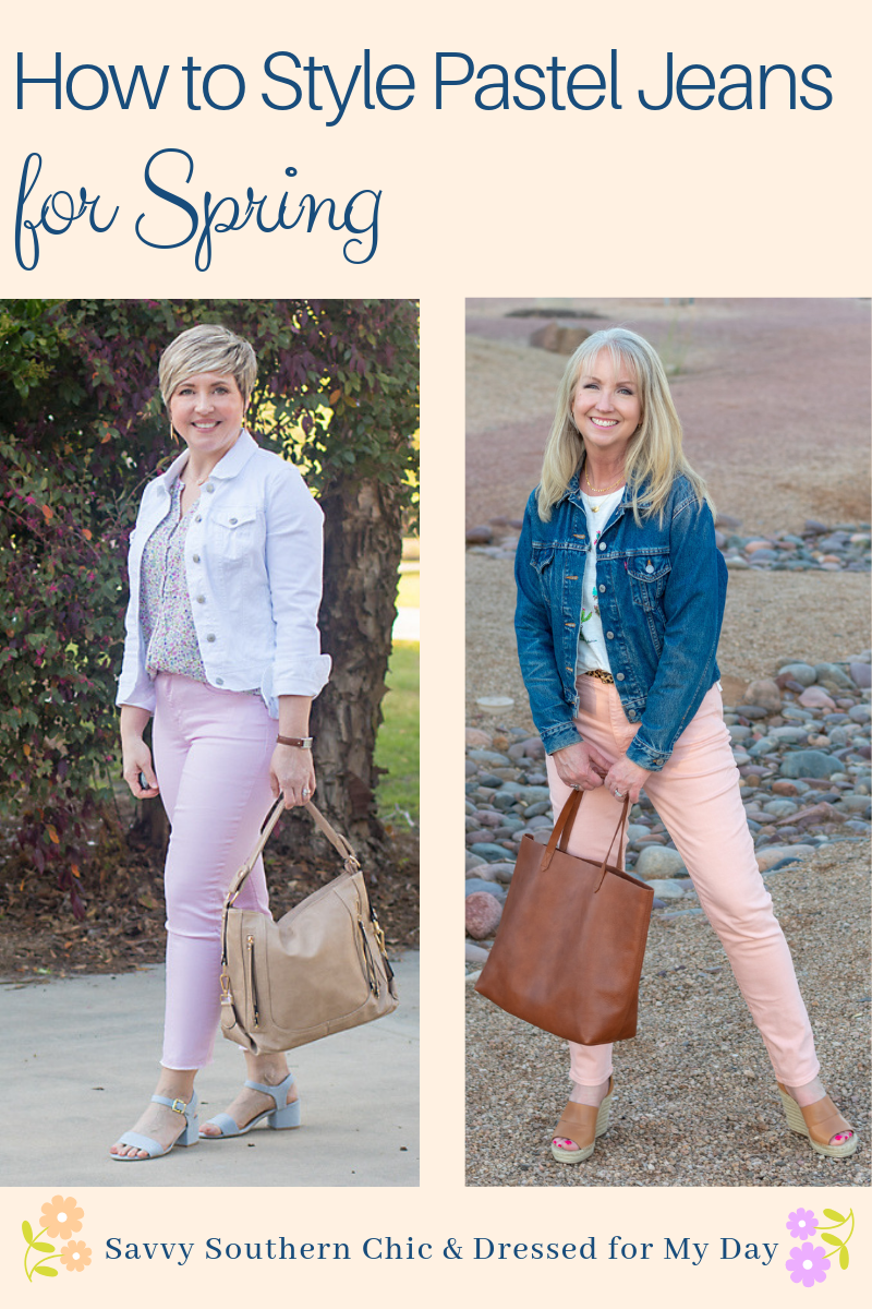 how to style coral jeans for spring or summer - Savvy Southern