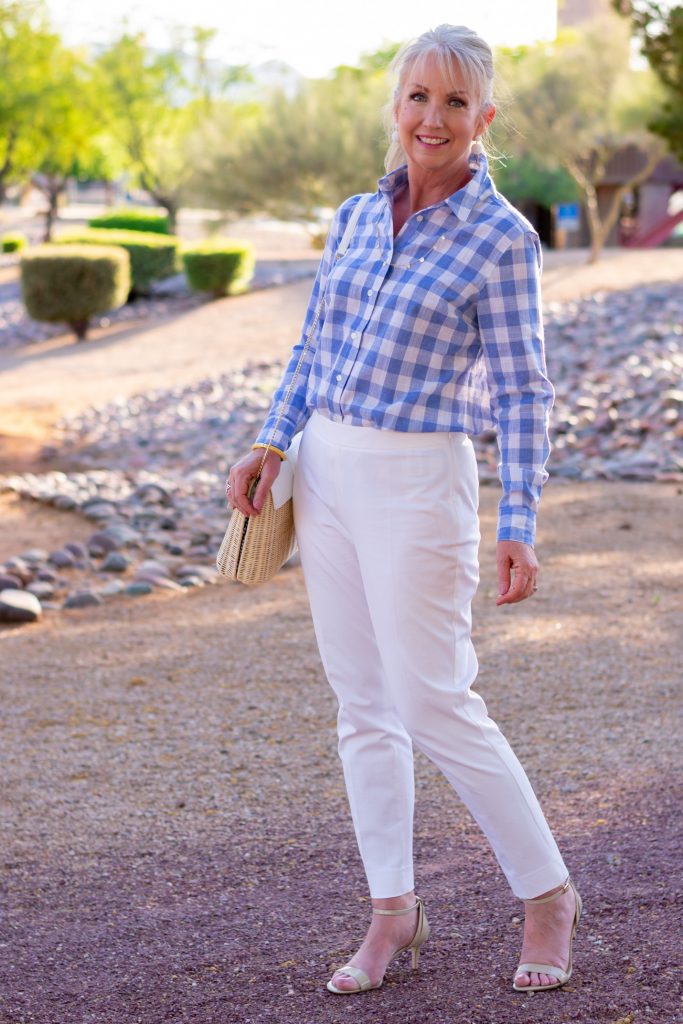 Looking Chic with Baby Blue Gingham