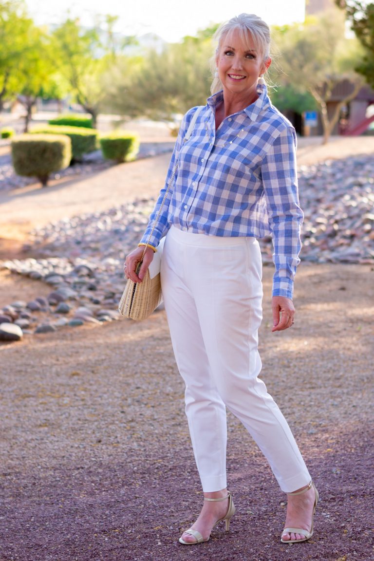 Looking Chic with Baby Blue Gingham - Dressed for My Day