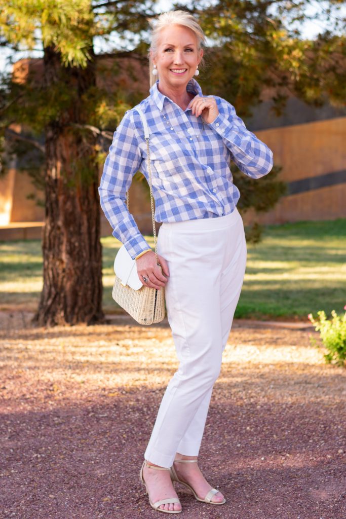 Looking Chic with Baby Blue Gingham