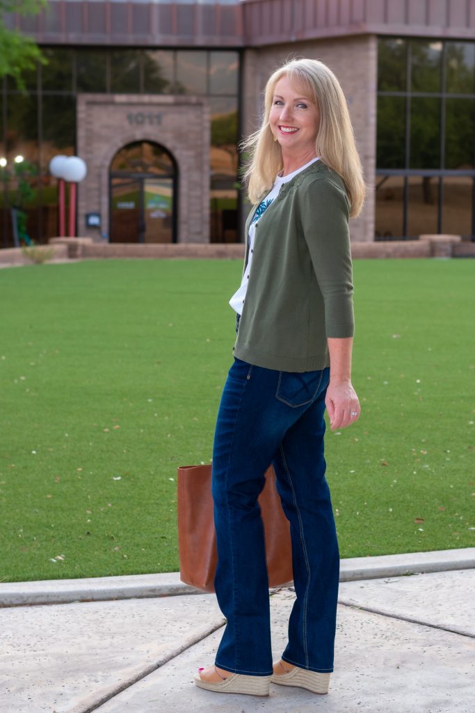 Finding Your Perfect Jeans at Christopher & Banks - Everyday Barely Boot Jean - in Dark Stonewash - classic