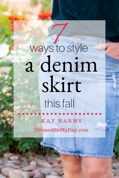 7 Ways to Style a Denim Skirt - Dressed for My Day