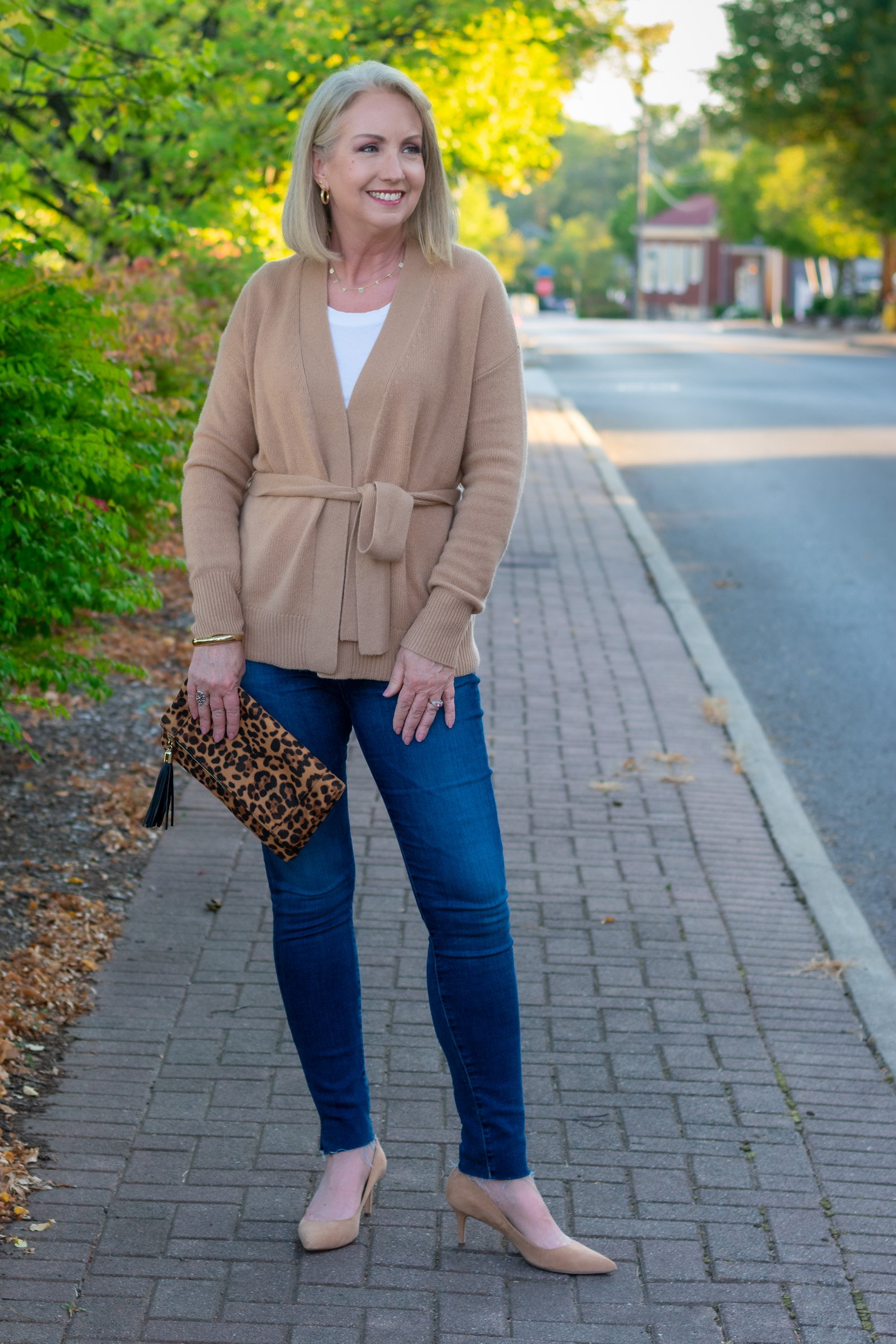Chic Camel Cashmere Cardigan - Dressed for My Day