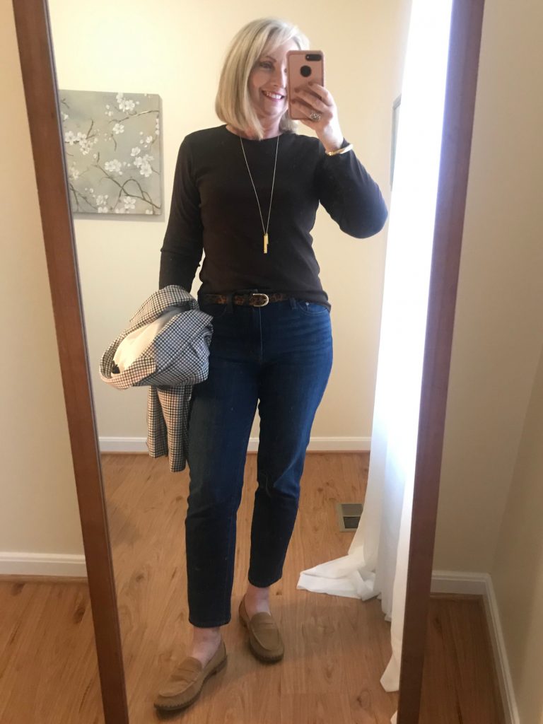 How to Wear Straight Leg Ankle Jeans in Winter - Dressed for My Day