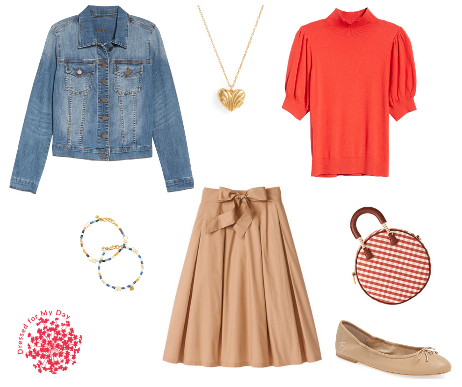 Camel Skirt Outfit