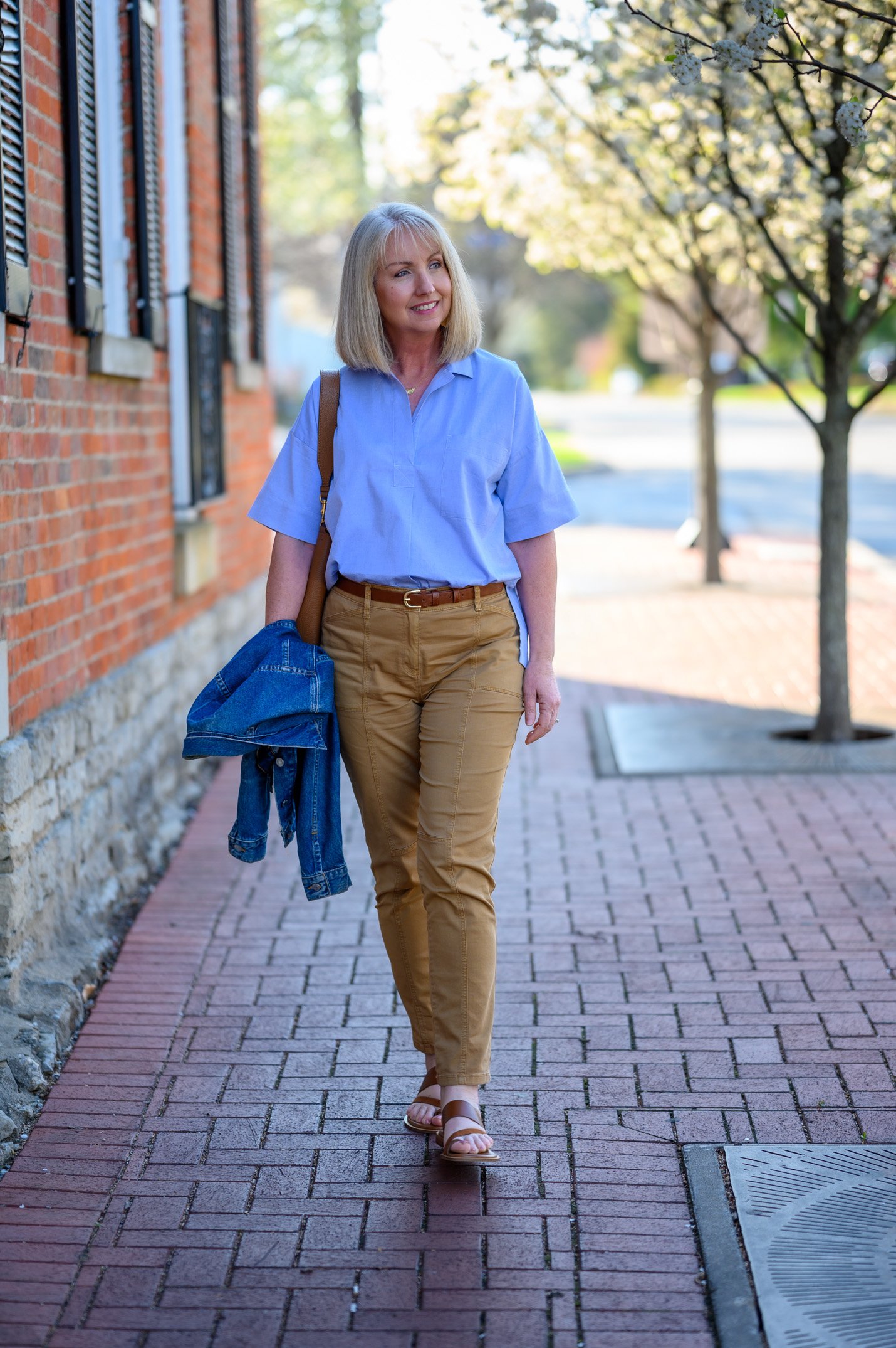 Styling Camel and Blue for Spring