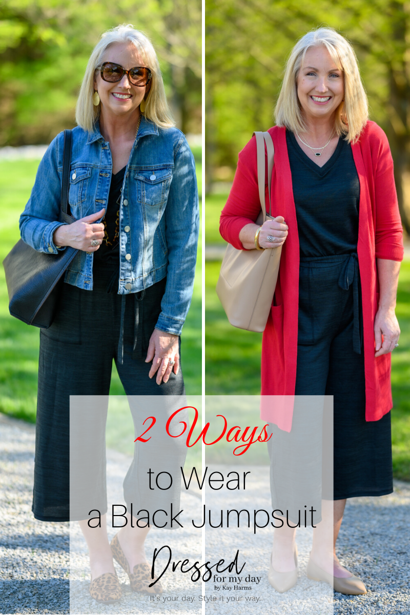 Two Ways to Wear a Black Jumpsuit - Dressed for My Day