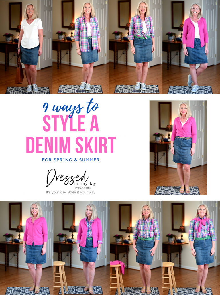 Denim Skirt 6+ Ways - Video - Dressed for My Day