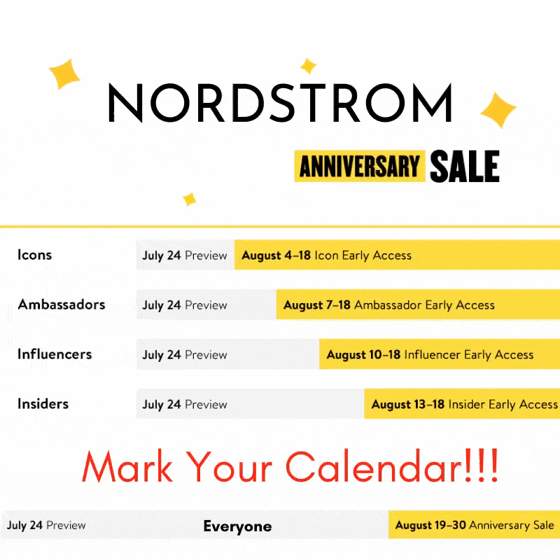 Nordstrom Anniversary Sale Schedule