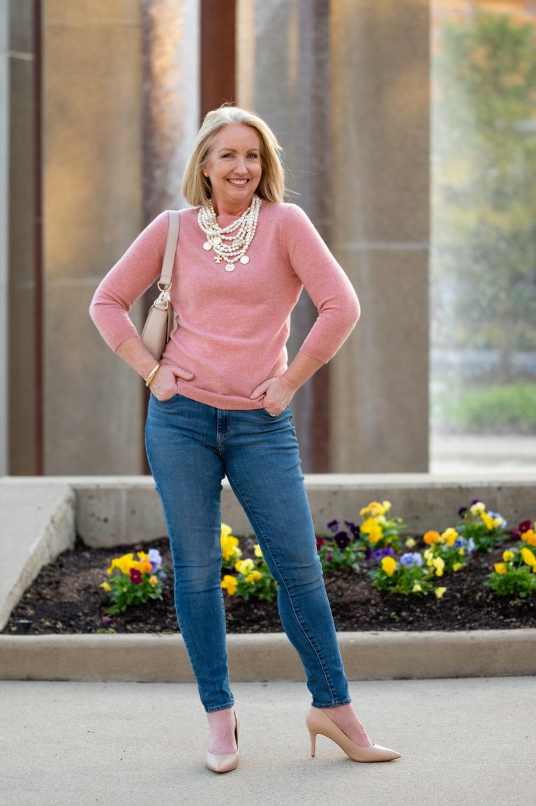 Blush Pink Sweater 4 Ways - Dressed for My Day