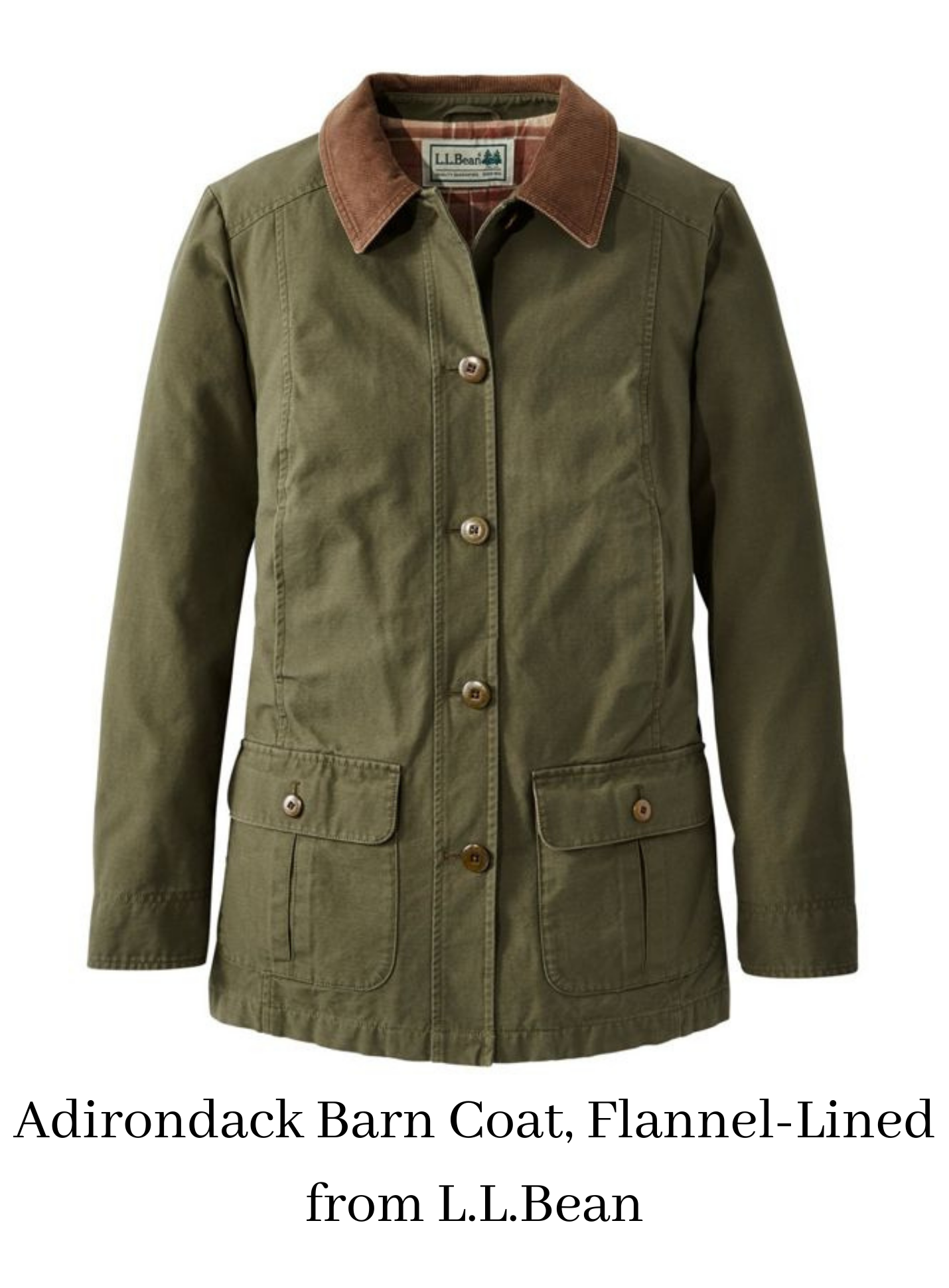 Adirondack Barn Coat, Flannel-Lined from L.L.Bean