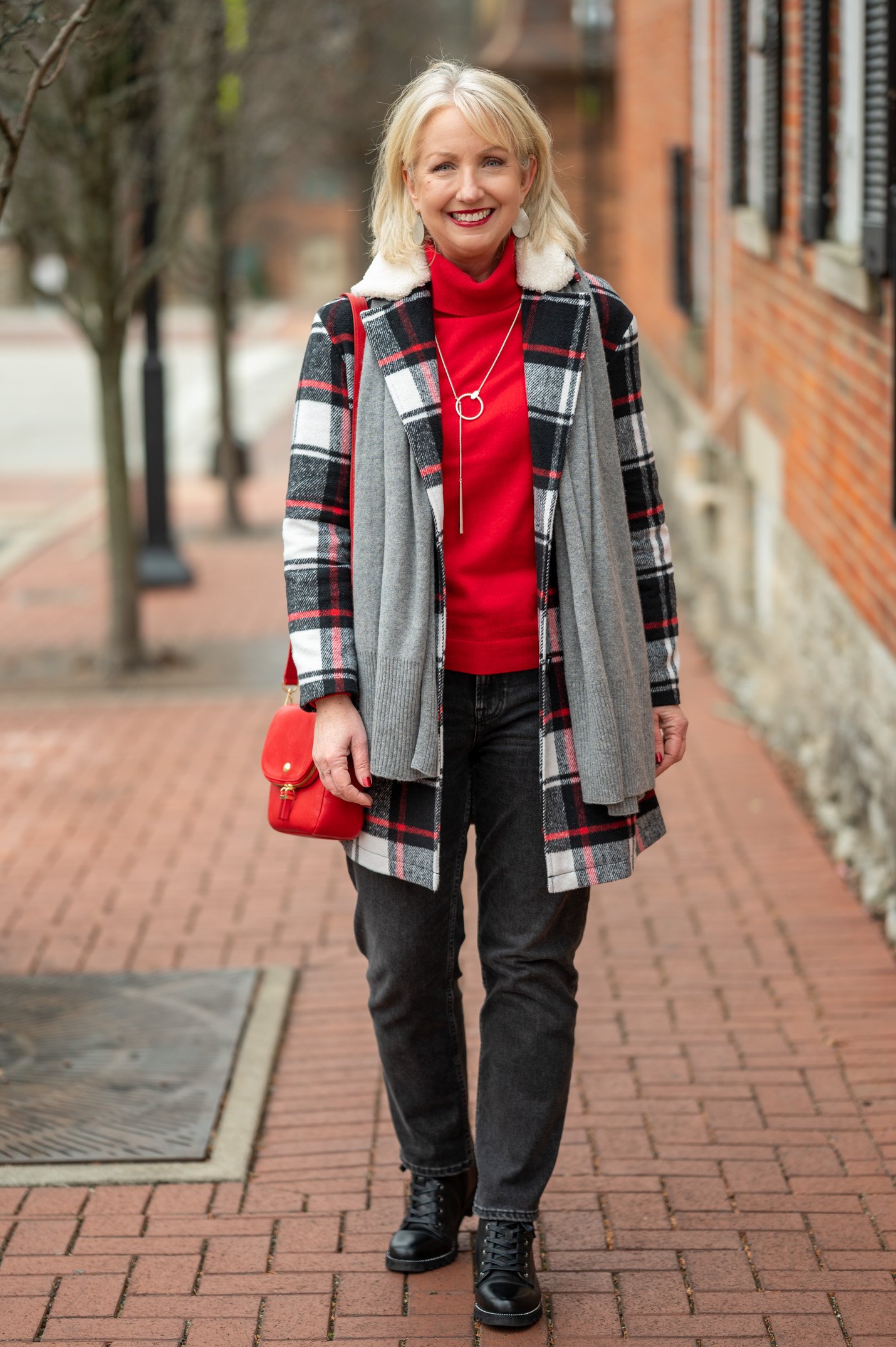 Winter Classics Look with Splashes of Red
