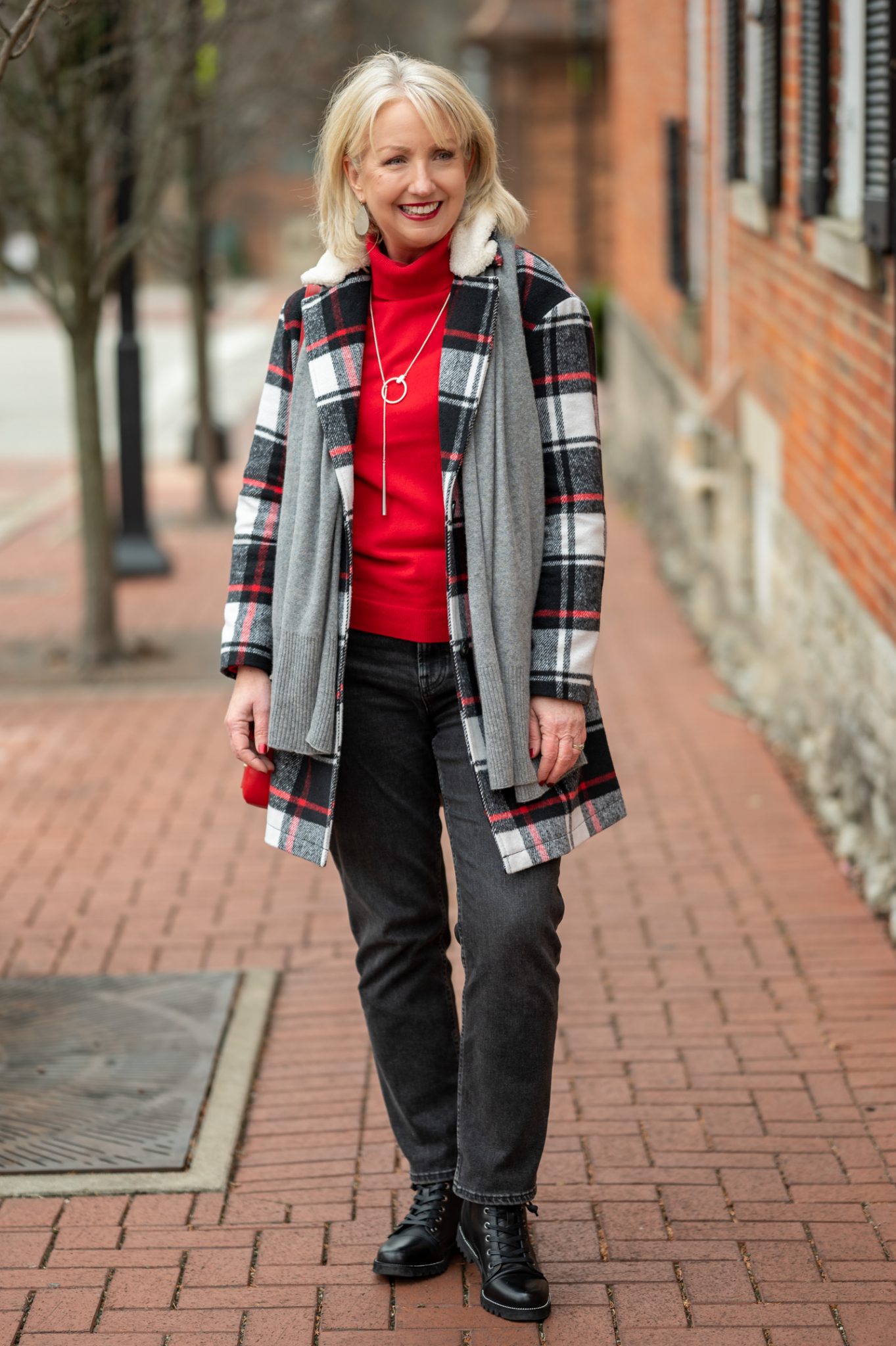 Winter Classics Outfit with Red Accents - Dressed for My Day