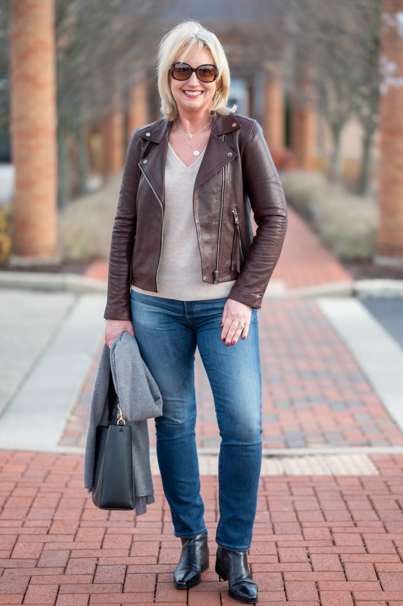 Winter Classics Outfit with a Biker Jacket - Dressed for My Day