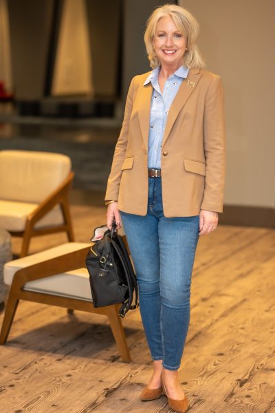 Elevated Casual Camel Blazer Outfit - Dressed for My Day