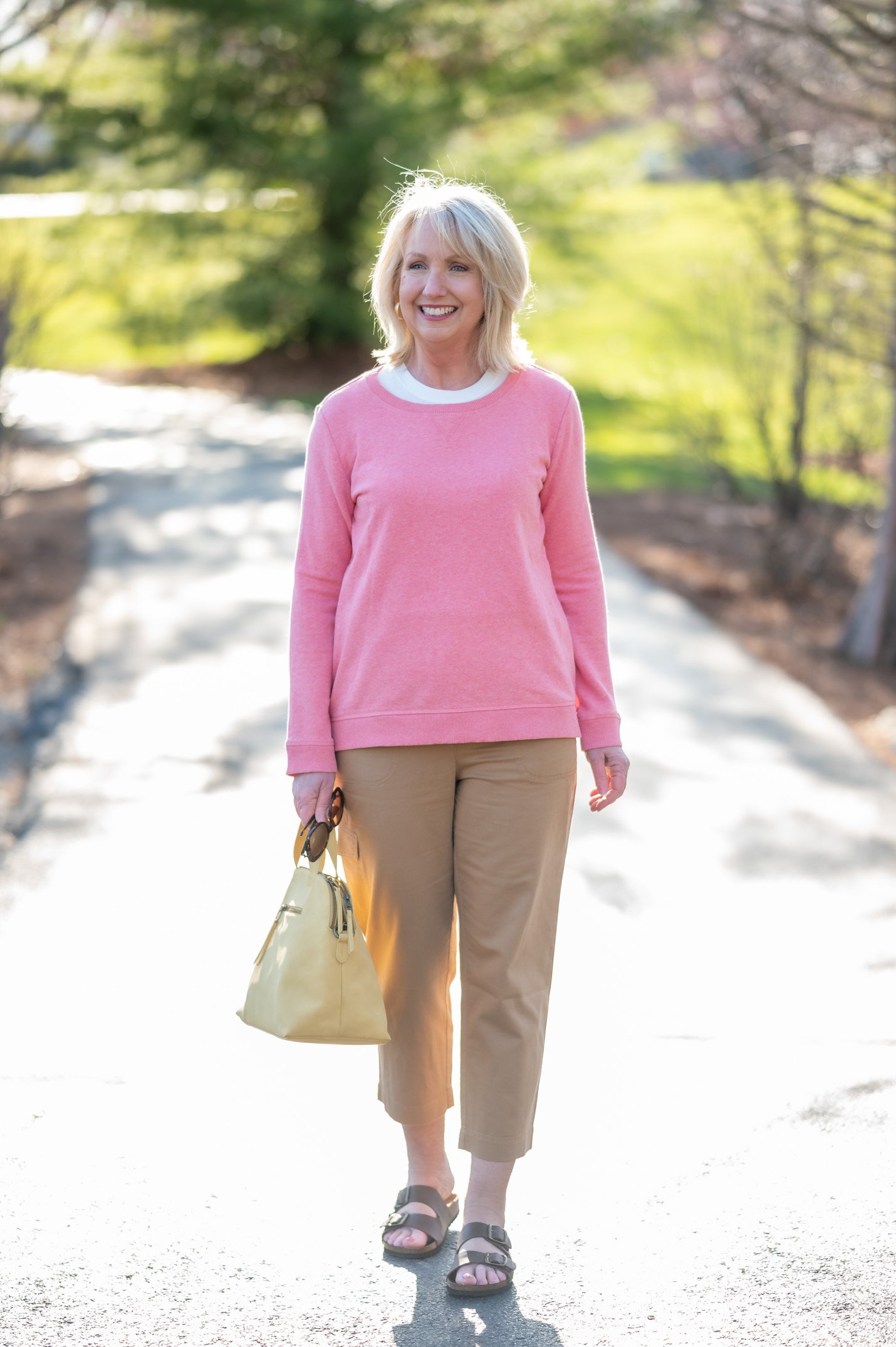 Sweatshirt and Cropped Chinos