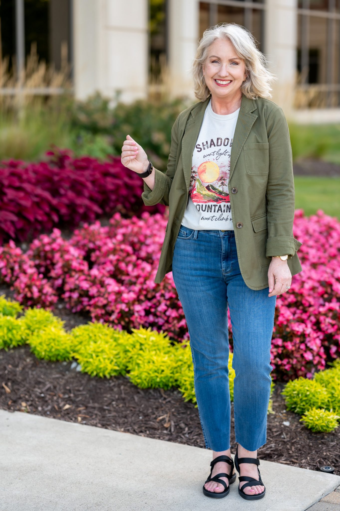 My Fall Blue Jeans Lookbook for Women Over 50 - Dressed for My Day
