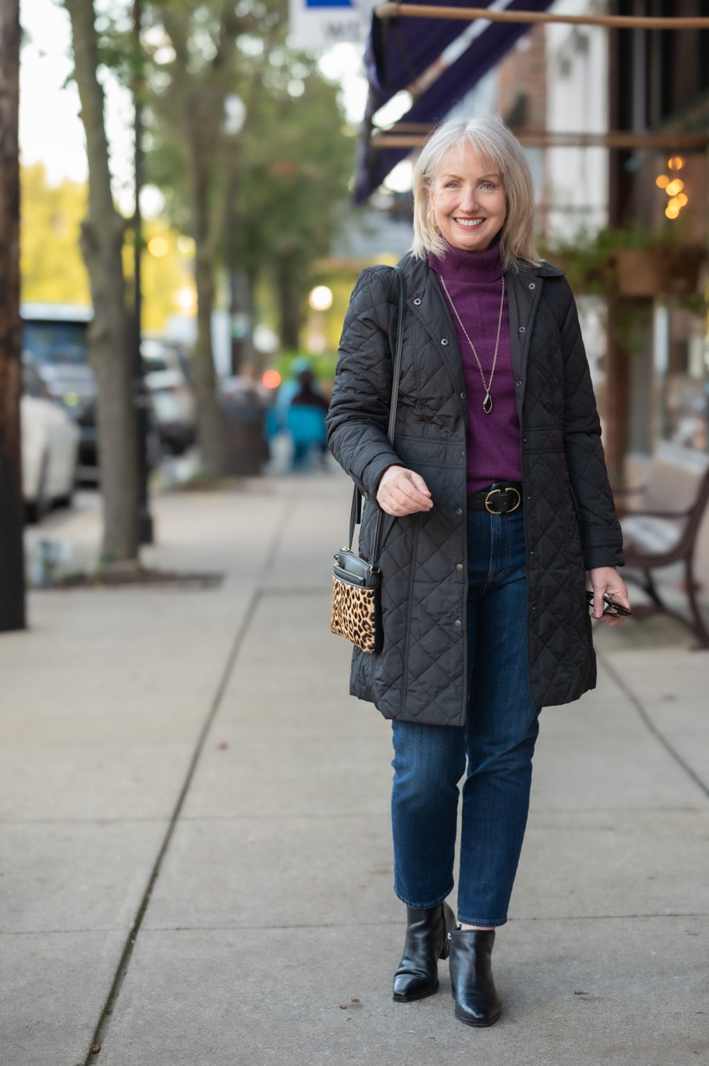 Fall Sweater Outfit with Cropped Jeans - Dressed for My Day
