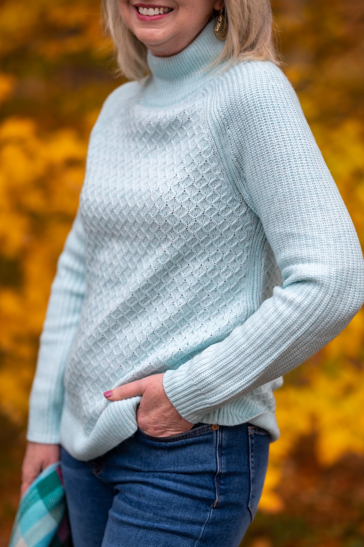 Beautiful Ice Blue Sweater for Women Over 50