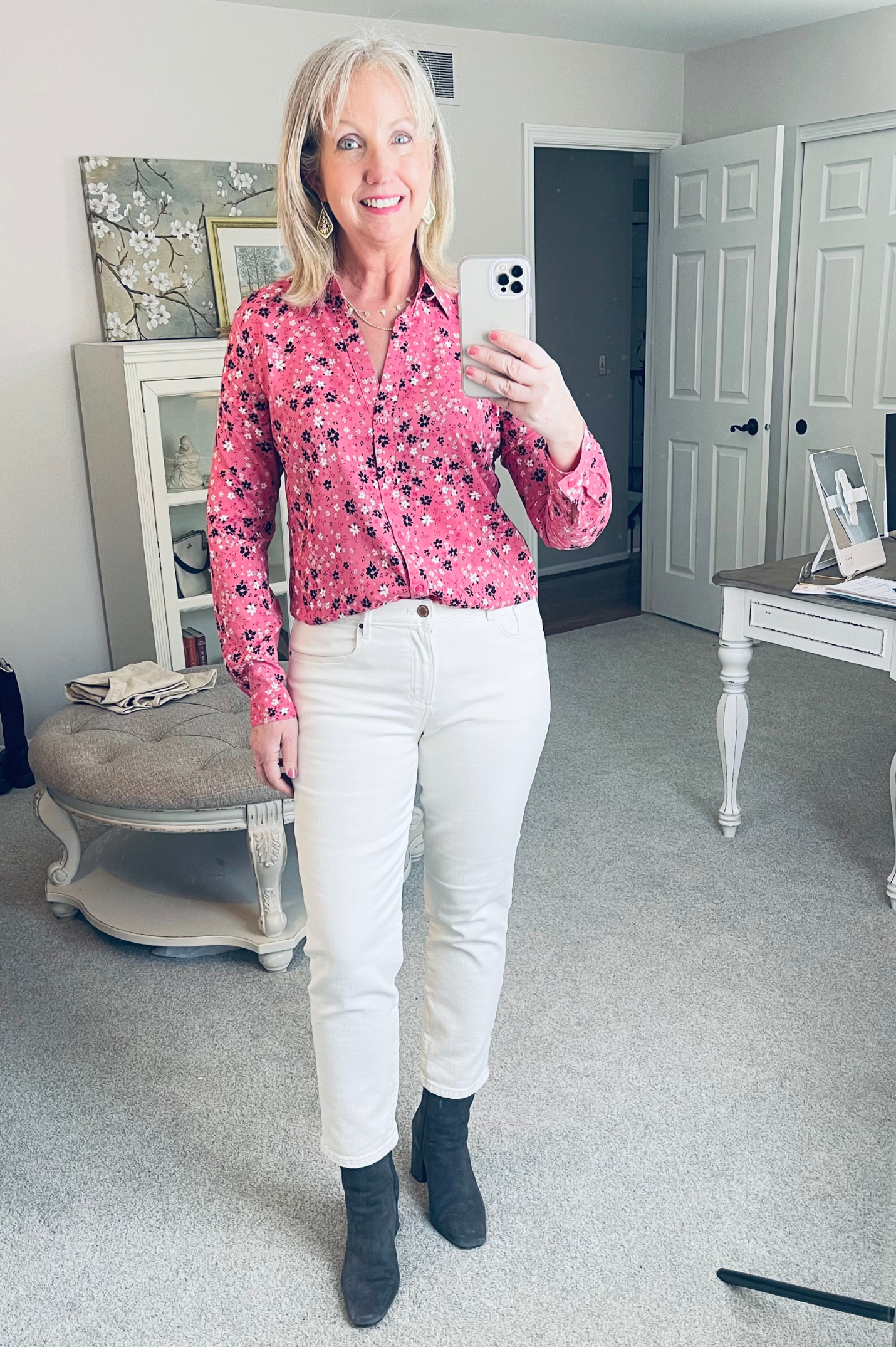 Winter Try-On Ivory straight jeans 2