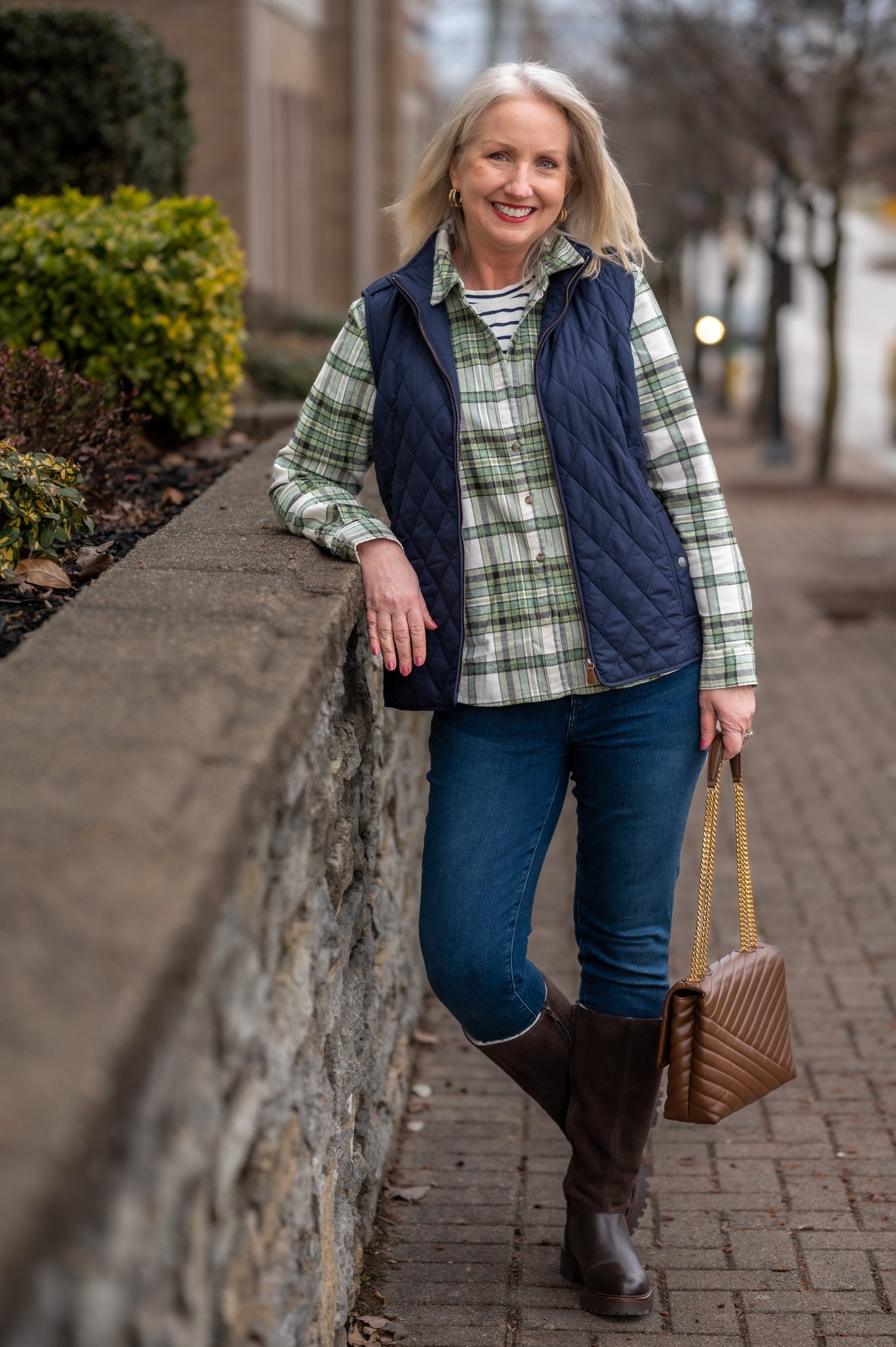 Flannel Shirt with Quilted Vest