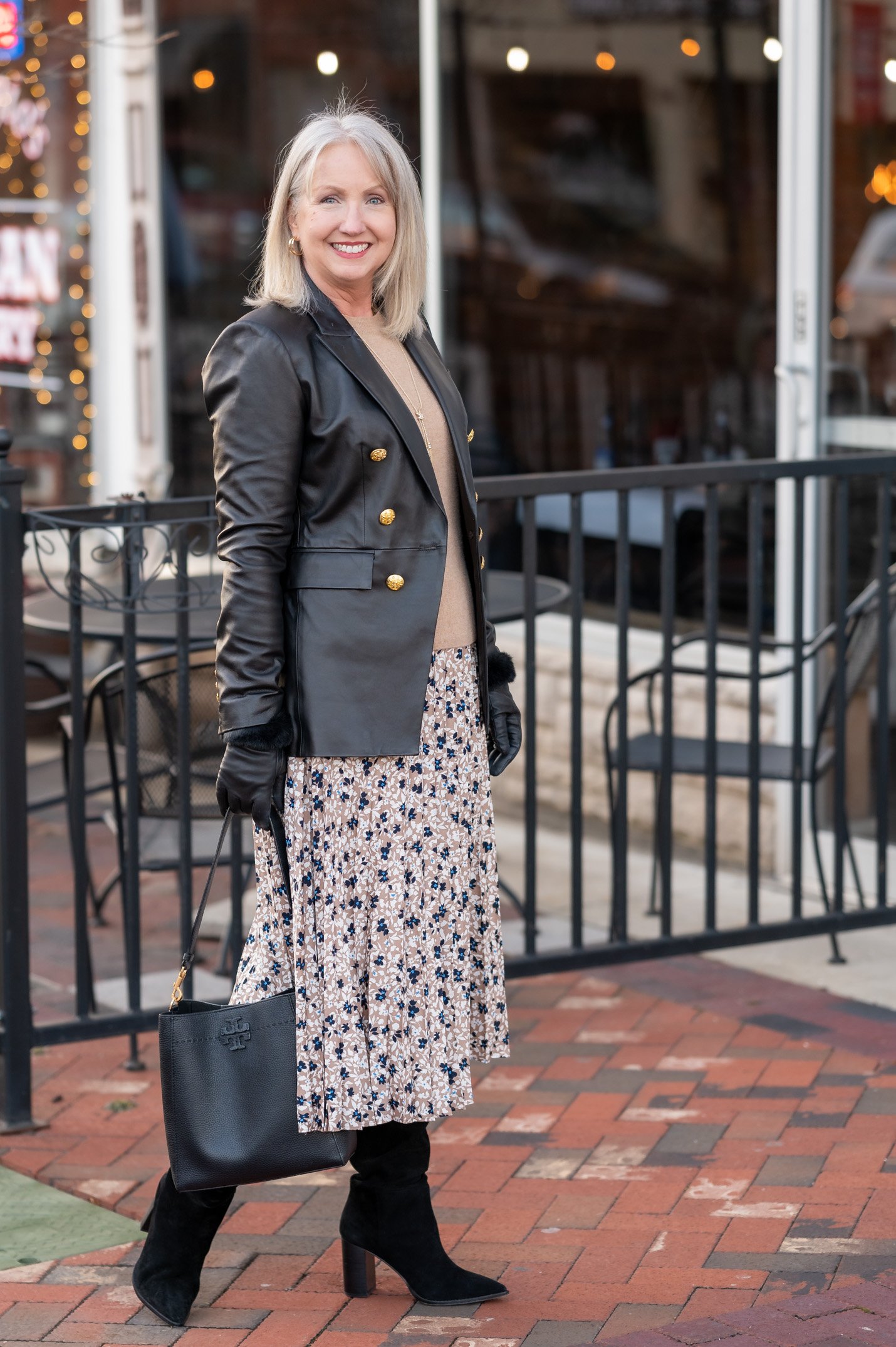 Styling a Pleated Midi Skirt for Winter