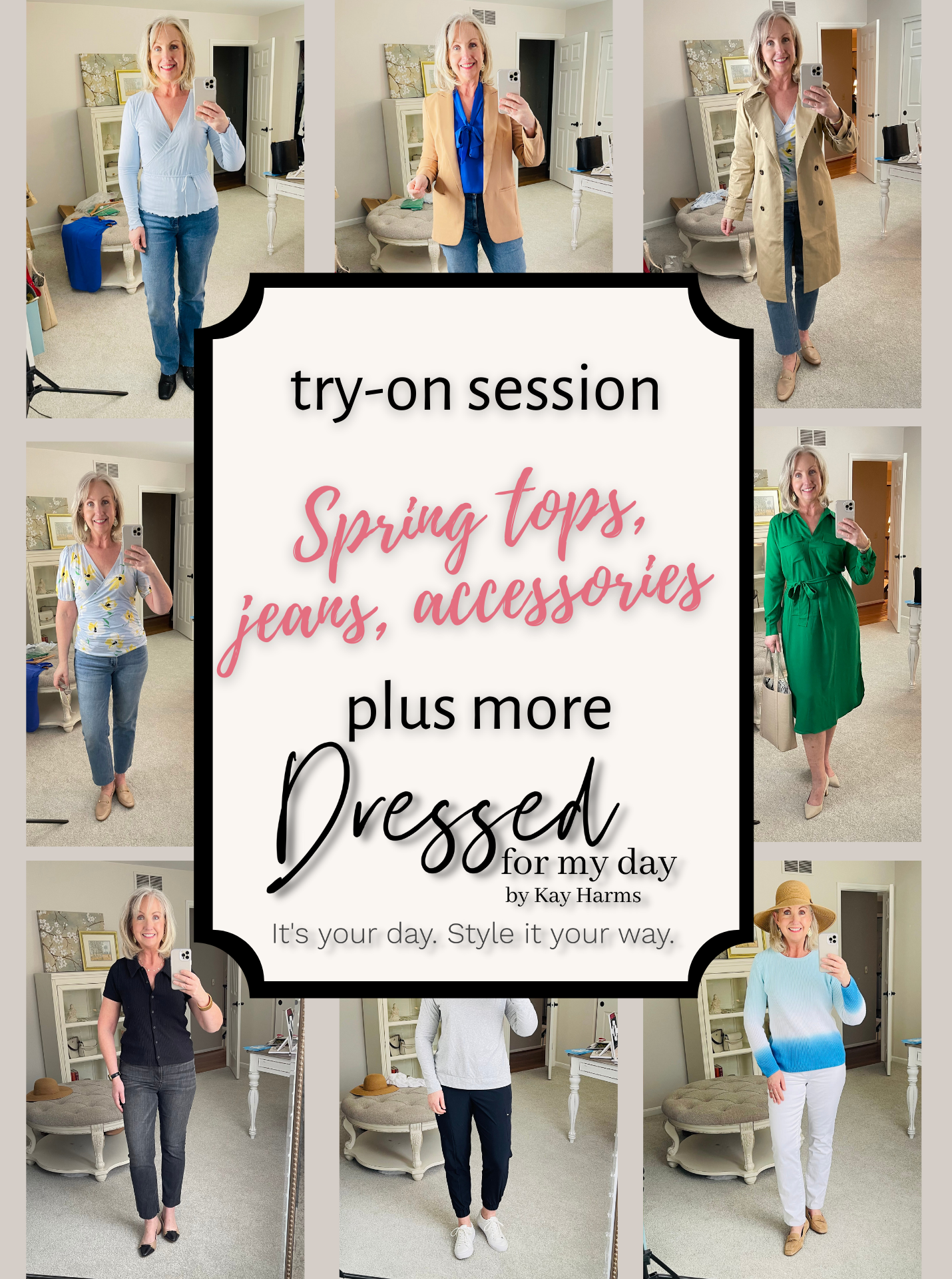 spring Tops, Jeans and Accessories
