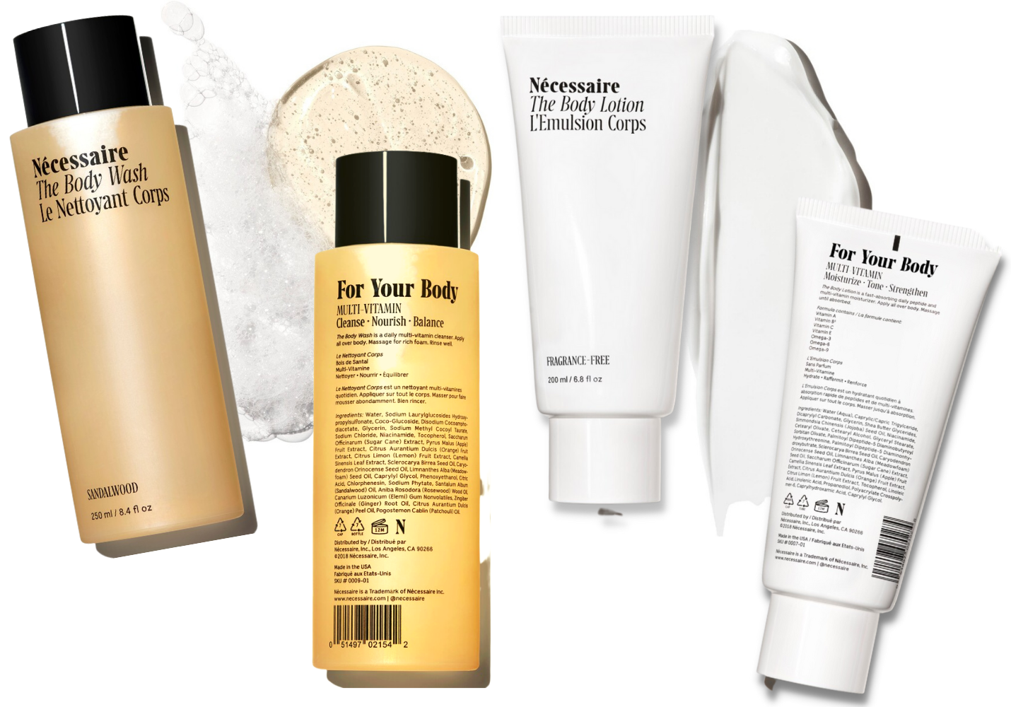 Necessaire Body Wash and Lotion