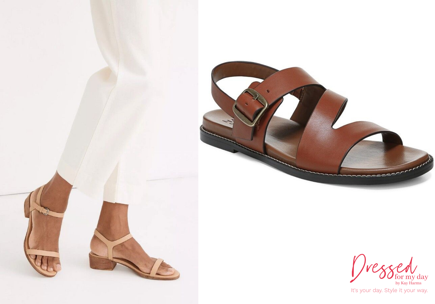 Brown or nude sandals