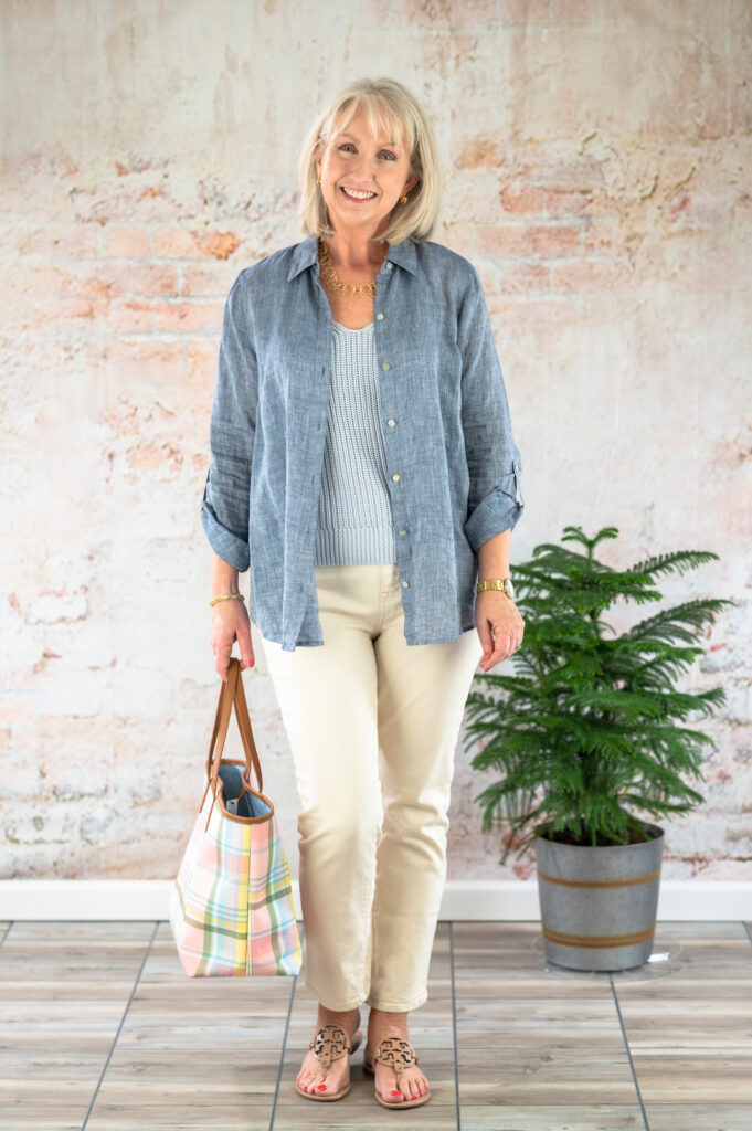 5 Ways to Wear Natural Colored Jeans - Dressed for My Day