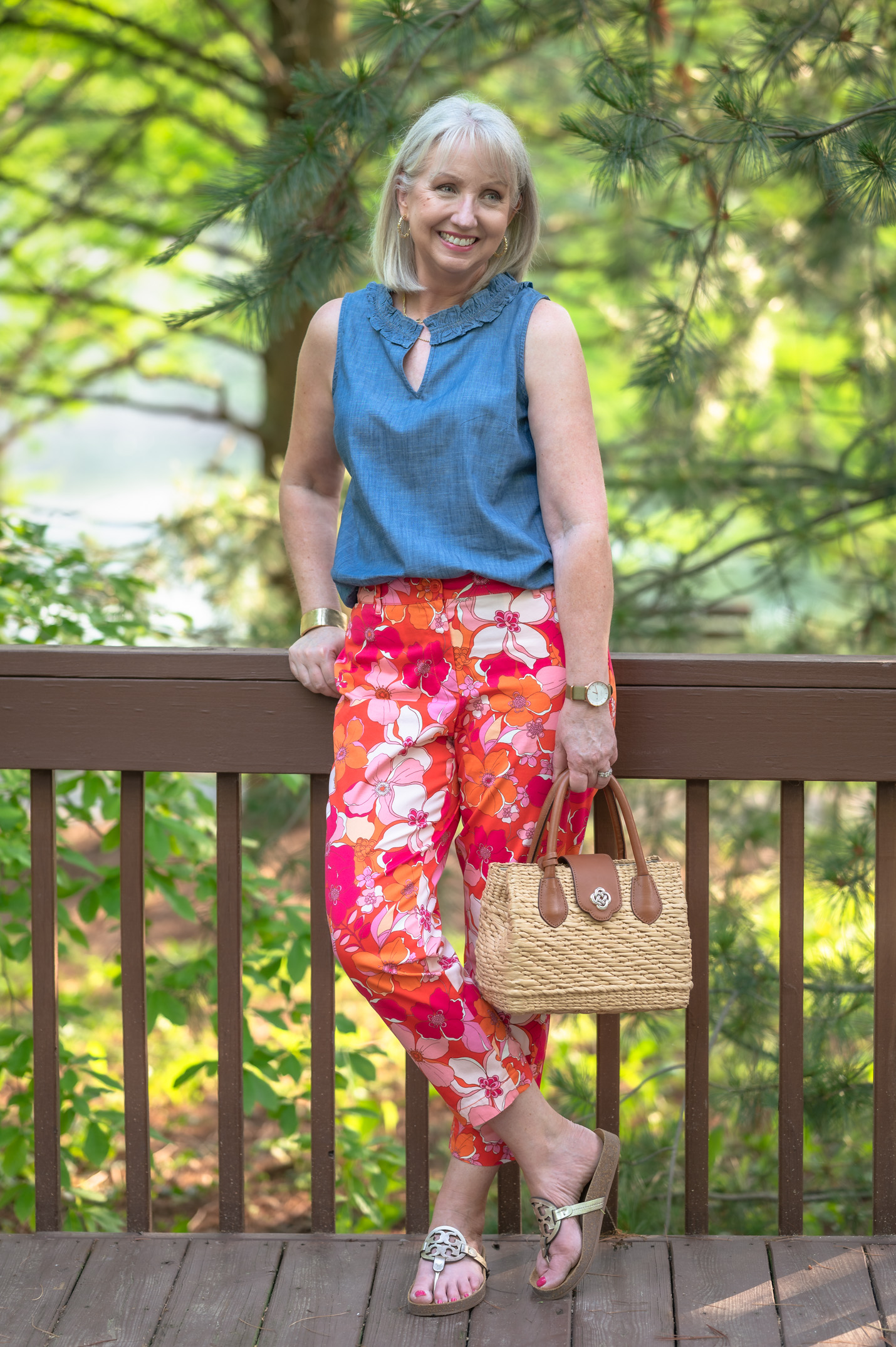 Wearing Print Pants in the Summer Over 50