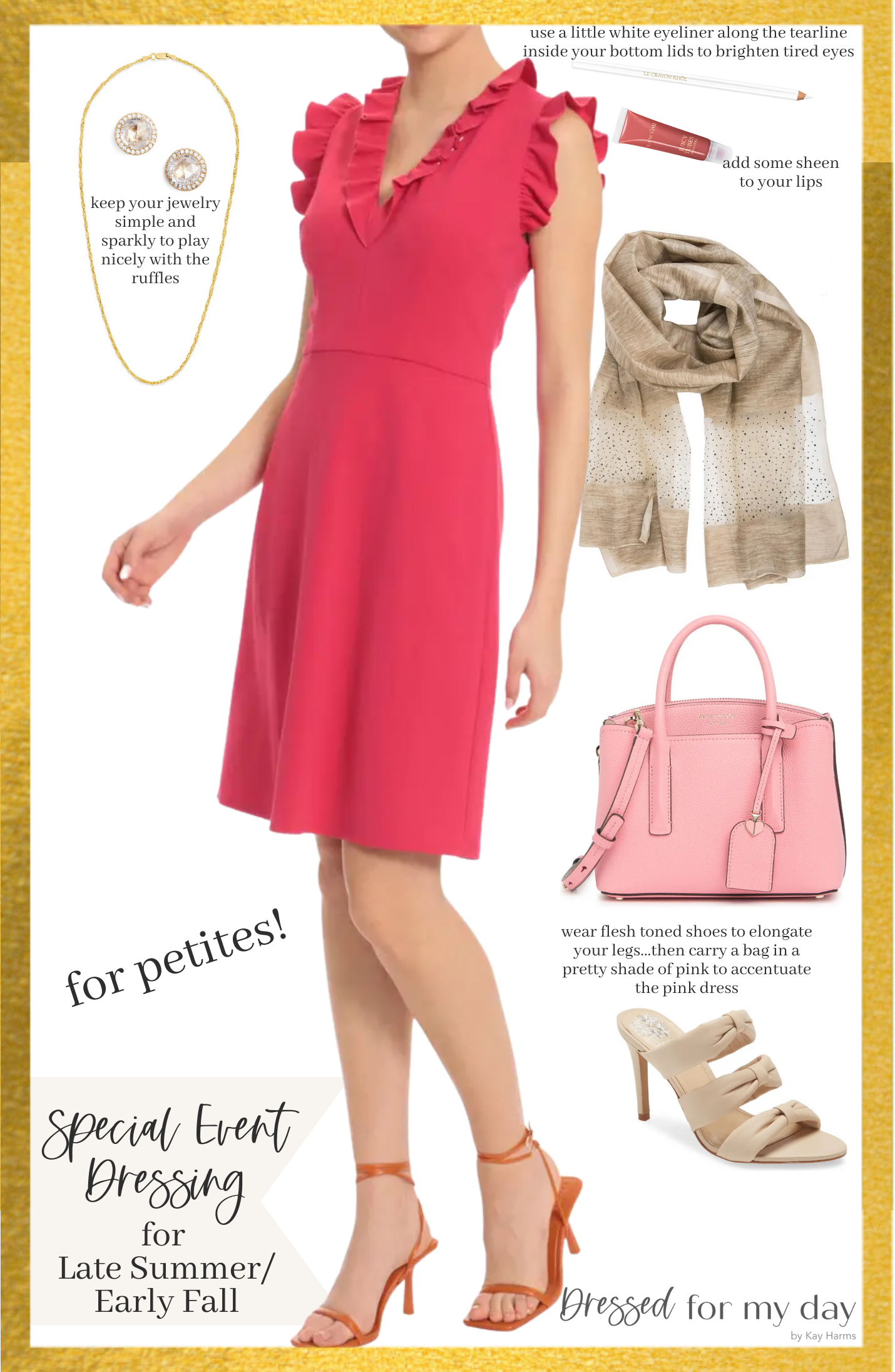 Petite Pink Dress for an Afternoon Wedding