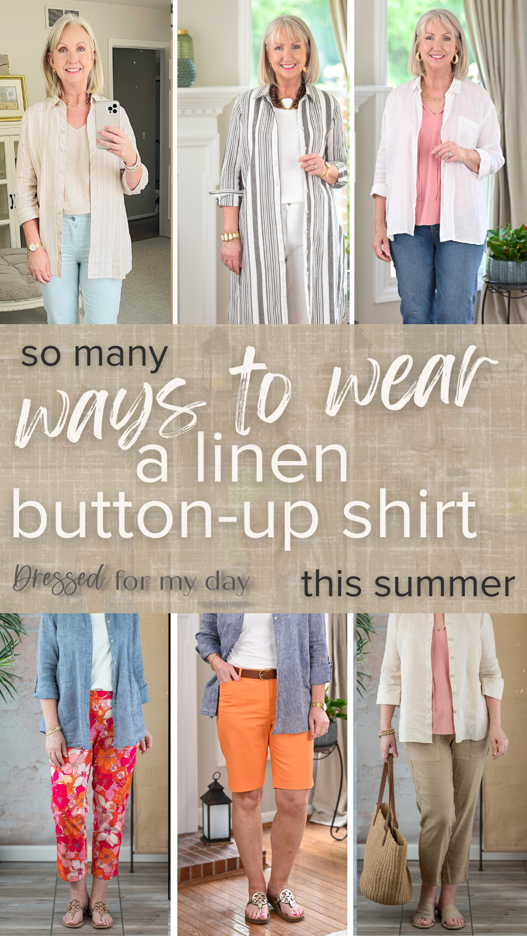 So Many Ways to Wear a Linen Button-Up Shirt this Summer