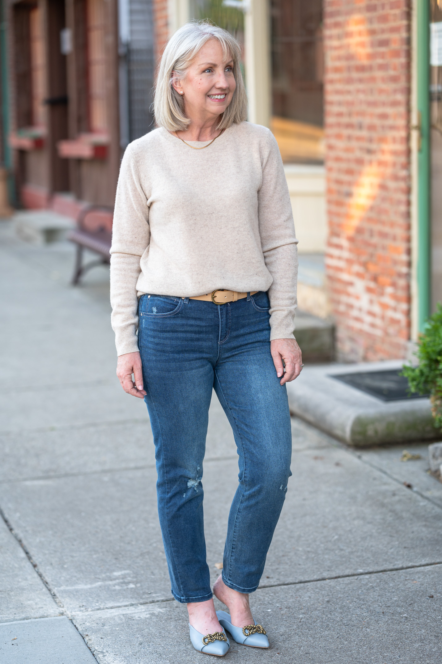 Cashmere Sweater and Jeans