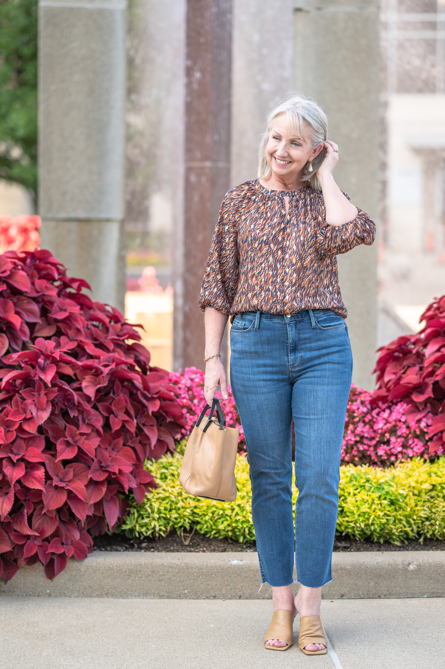 Blouse and Jeans for Early Fall