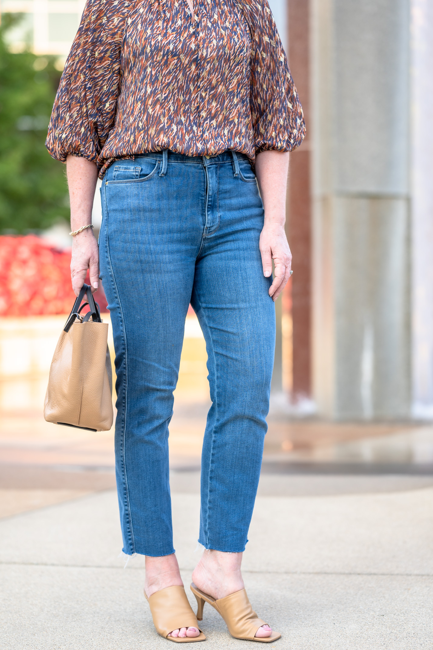 Blouse and Jeans for Early Fall