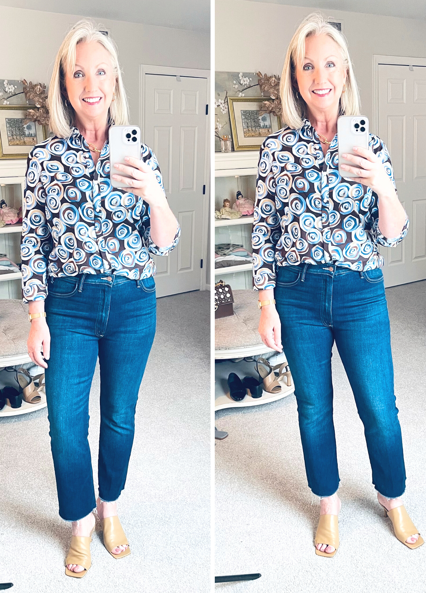 Jeans and a Print Shirt