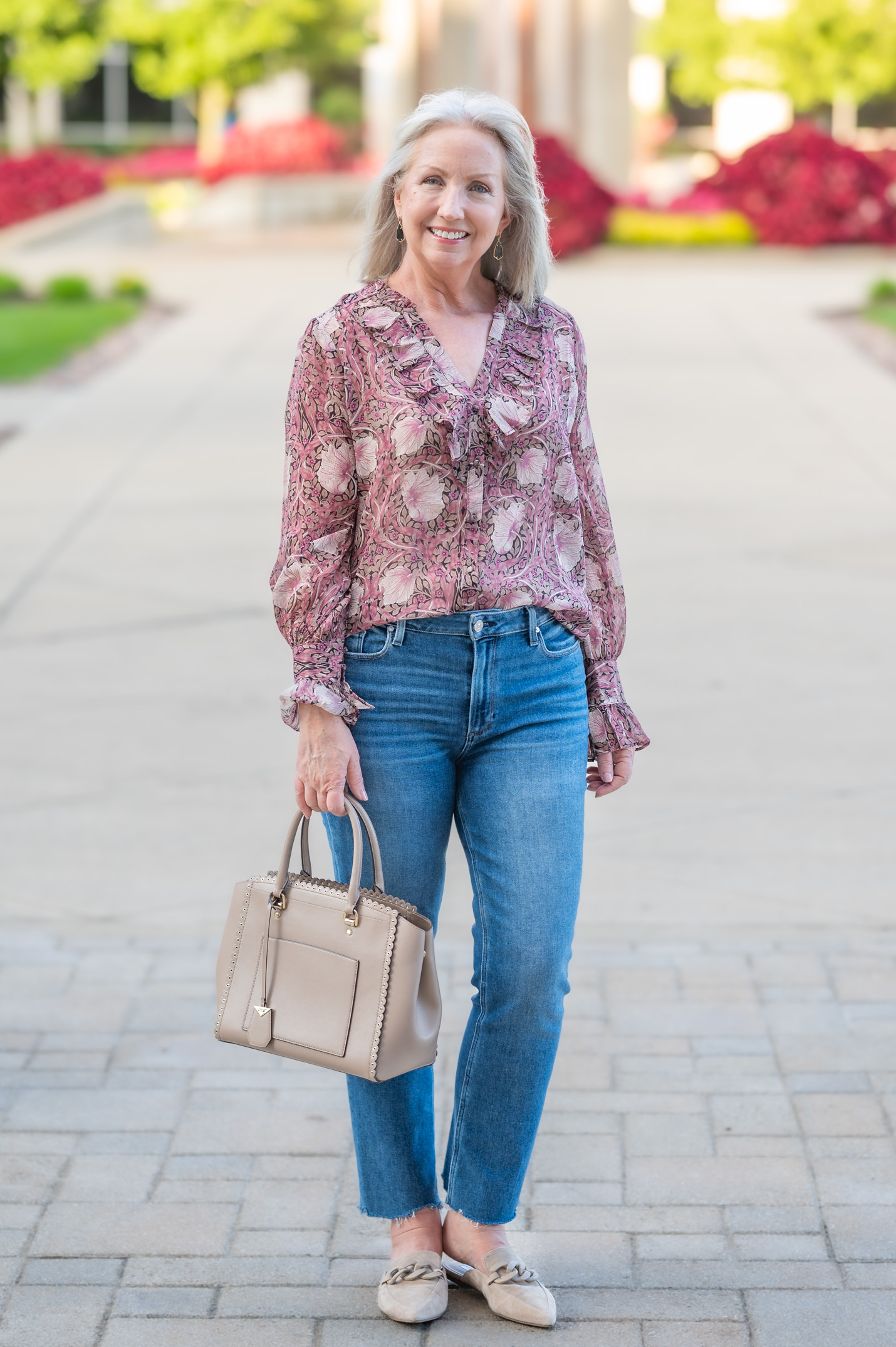 Wear Now Wear Later Fall Floral Blouse