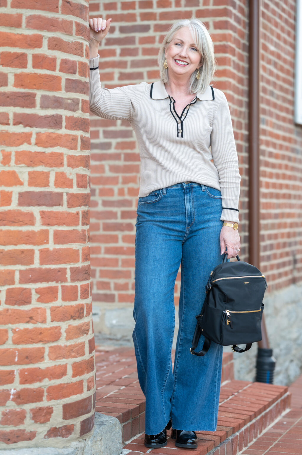 Styling a Modern Polo Shirt 3 Ways for Fall - Dressed for My Day